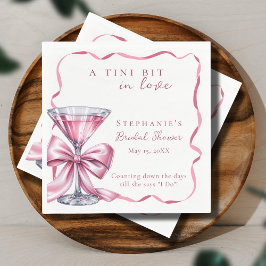 En liten smula kärlek Chic Pink Martini Bröllopsdu Pappersservett