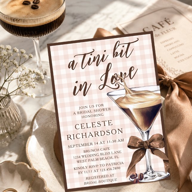 En liten smula kärlek Espresso Martini Bröllopsdus Inbjudningar (Skapare uppladdad)
