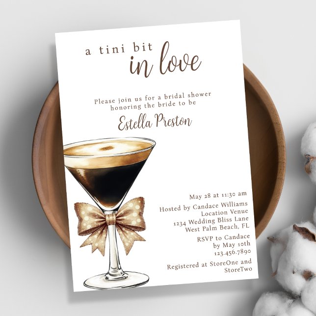 En liten smula kärlek Espresso Martini Bröllopsdus Inbjudningar (Skapare uppladdad)