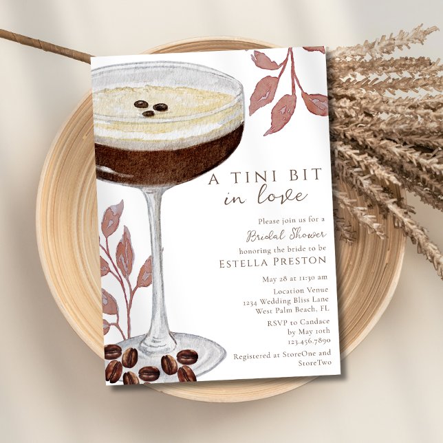 En liten smula kärlek Espresso Martini Bröllopsdus Inbjudningar (Skapare uppladdad)