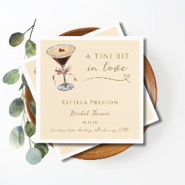 En liten smula kärlek Hjärt Martini Bröllopsdusch Pappersservett