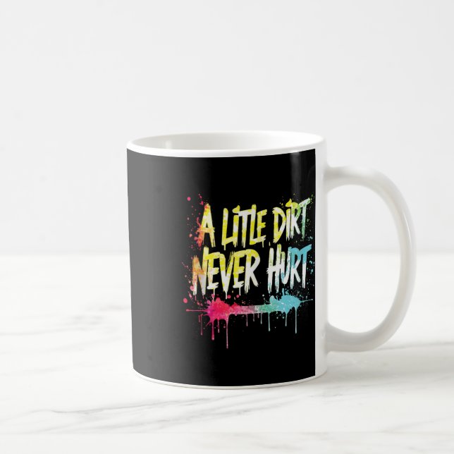En Liten Smuts Skadar Aldrig V1 Mudder Trail Runni Kaffemugg (Höger)