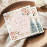 En liten snöflake Rosa Winter Baby Shower Pappersservett<br><div class="desc">Det här är en liten snöflinga på väg! Elegant Rosa Bebisdusch,  Pappra blöjor!</div>