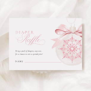 En liten snöflammande flicka Babyskor Diaper Raffl Tilläggskort