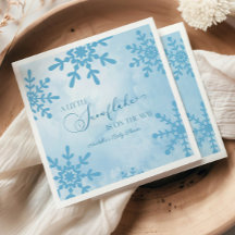 En liten snöflammande vinter Wonderland Baby Showe