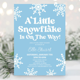 En liten snöflinga är på väg! Baby Shower Inbjudningar
