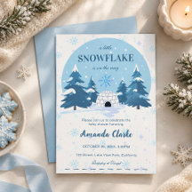 En liten snöflinga är på väg Baby Shower
