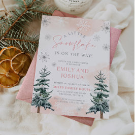 En liten snöflinga är på väg - badparty-inbjudan inbjudningar