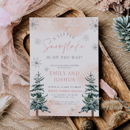 En liten snöflinga är på väg - badparty-inbjudan inbjudningar