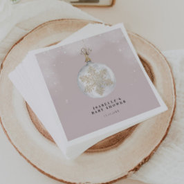 En liten snöflingor Rosa Babyskugga Pappersservett