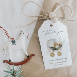 En liten snöflingsluss Tack Presentetikett