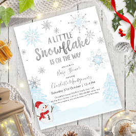 En liten snowflake-budget-inbjudan till babyvisnin