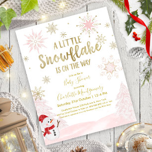 En liten snowflake-budget-inbjudan till babyvisnin