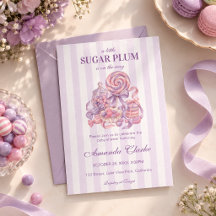 En liten sockerplommon är på väg Baby Shower