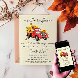 En liten solros är på väg att visa sig vara babysk inbjudningar