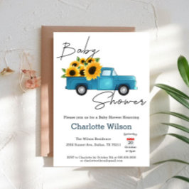 En liten solros är på väg att visa sig vara babysk inbjudningar