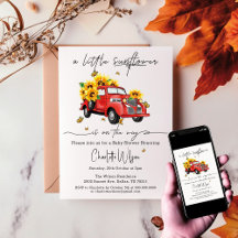 En liten solros är på väg Baby Shower