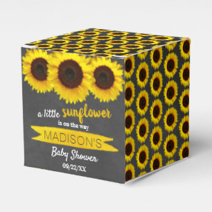 En liten solros är på väg! Baby Shower Presentaskar