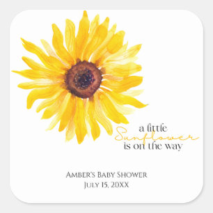 En liten solrosa är på Way Shower Sticker Fyrkantigt Klistermärke