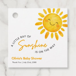 En liten solstråle baby shower gåvor etiketter