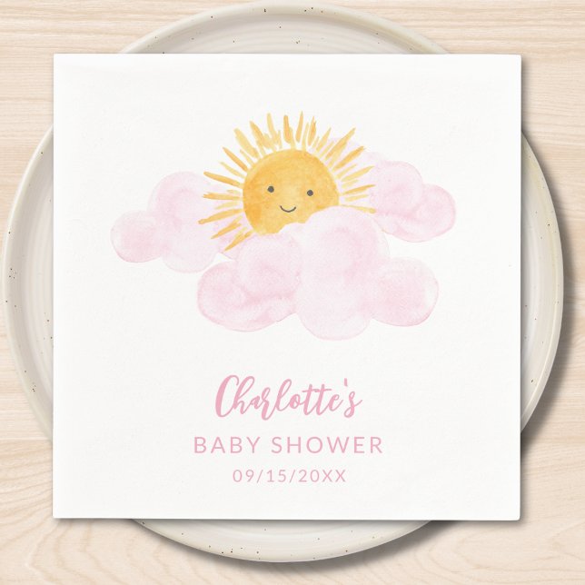 En liten solstråle flickas baby shower pappersservett (Skapare uppladdad)