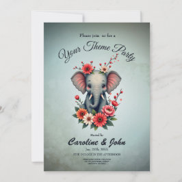 En liten sommar: baby-elefanten inbjudningar