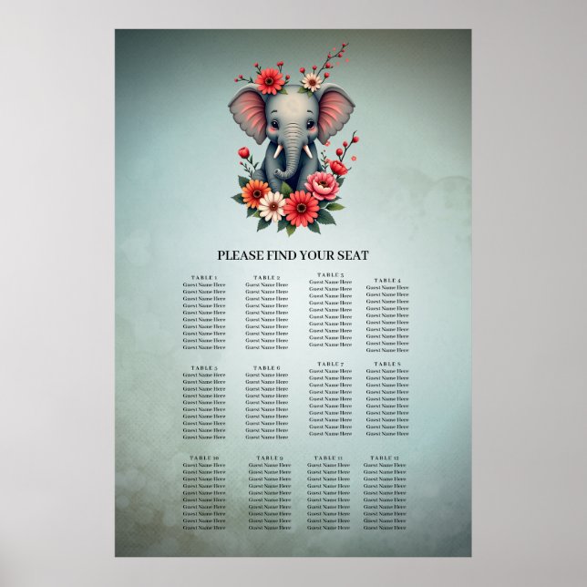 En liten sommar: baby-elefanten poster (Framsidan)