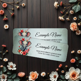 En liten sommar: baby-elefanten returadress etikett