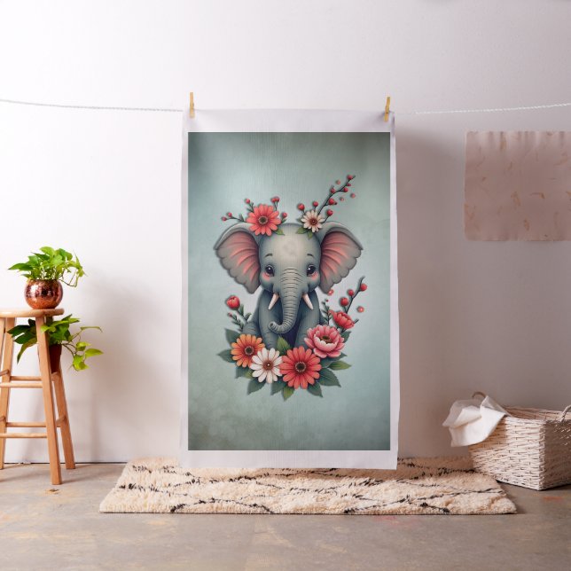 En liten sommar: baby-elefanten tyg (In Situ)