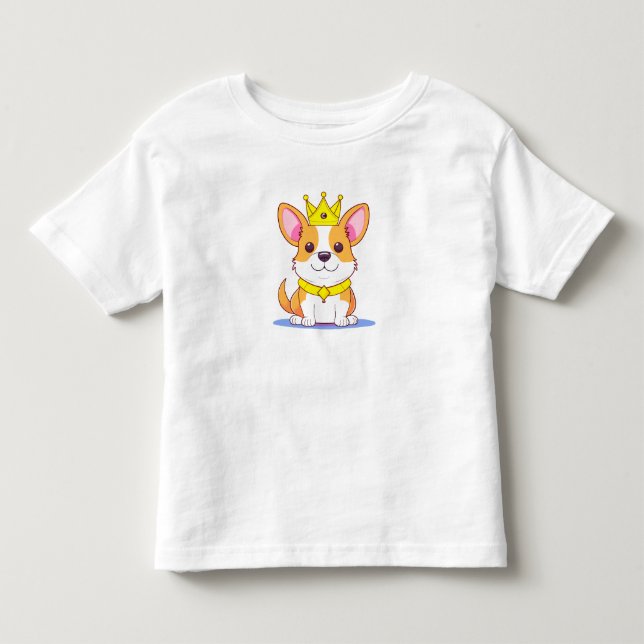 En liten söt Corgi T Shirt (Framsida)