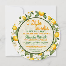 En liten söt lemon tema baby shower