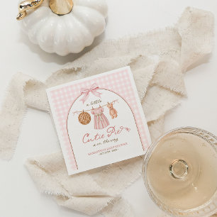 En liten söt liten paj Personlig babyfest Pappersservett