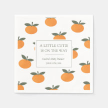 En liten söt orange könsneutrala baby shower