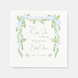 En liten, söt Pea Blue Boy Shower Pappersservett