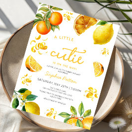 en liten söt vattenfärg orange citrus citron inbjudningar