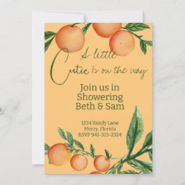 En liten sötis är på väg Baby Shower Inbjudan