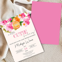 En liten sötis är på väg orange Baby Shower