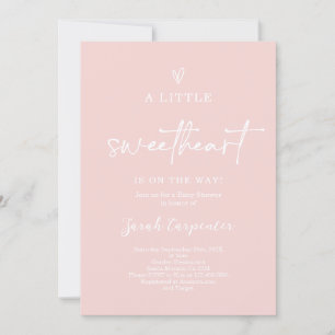 En liten sötnos baby shower flicka inbjudningar