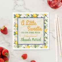 En liten sötnos citron tema baby shower