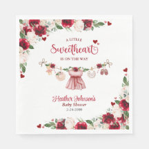 En liten sötnos valentin flicka baby shower