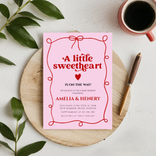 En liten sötnos valp blombukett baby shower inbjudningar