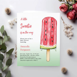 En liten sötnos, vattenmelon Baby Shower-inbjudan