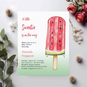 En liten sötnos, vattenmelon Baby Shower-inbjudan