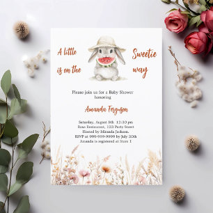 En liten sötnos, vattenmelon Baby Shower Inbjudningar