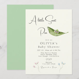 En liten sötsparv för pea Baby Shower Inbjudningar