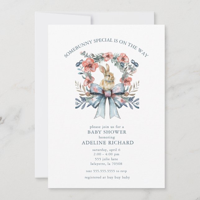 En liten Speciell Påsk-babyvisare, inbjudan (Framsida)