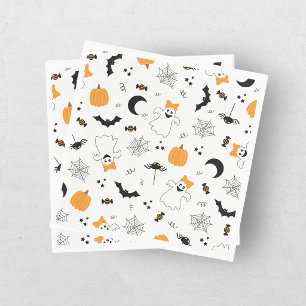 En liten spökis är snart på väg Orange tjej babyfi Pappersservett