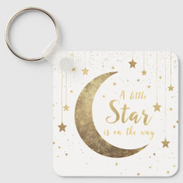 En liten stjärna är på väg" Nyckelkedja för babysk Nyckelring