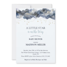 En liten stjärna Celestial Navy Cloud Bebis Bebisd
