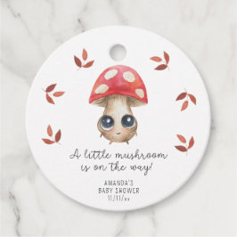 En liten svamp är på väg - Baby shower Gåvor Etiketter